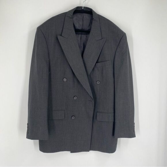 Georgio Giovanno Gray Double-Breasted Men's Blazer size 42R - Picture 1 of 4